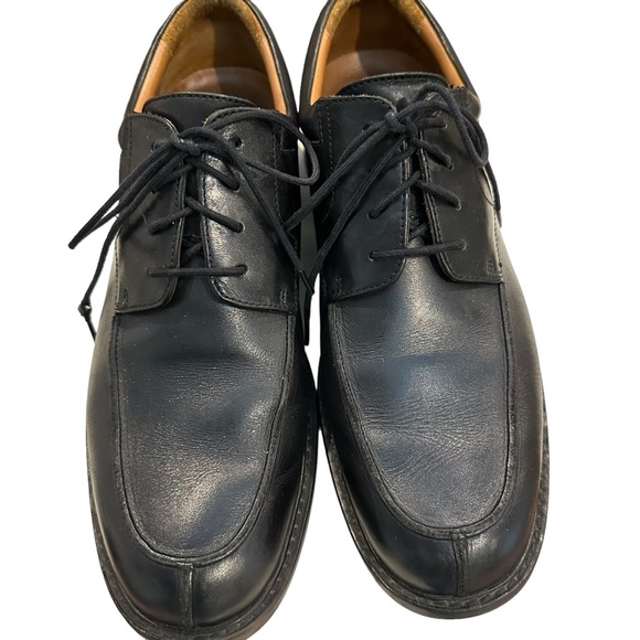 Johnston & Murphy black mens leather casual dress work shoe professional 11.5 - Picture 4 of 12